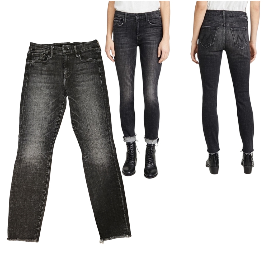Mother Denim Sz 25 The Looker Ankle Fray Stargazing Wash Denim
